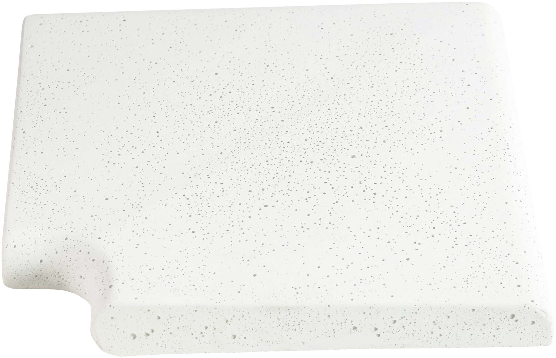 Угловой копинговый камень Aquazone Tuff 320x400x50-25 мм, белый (пористый)