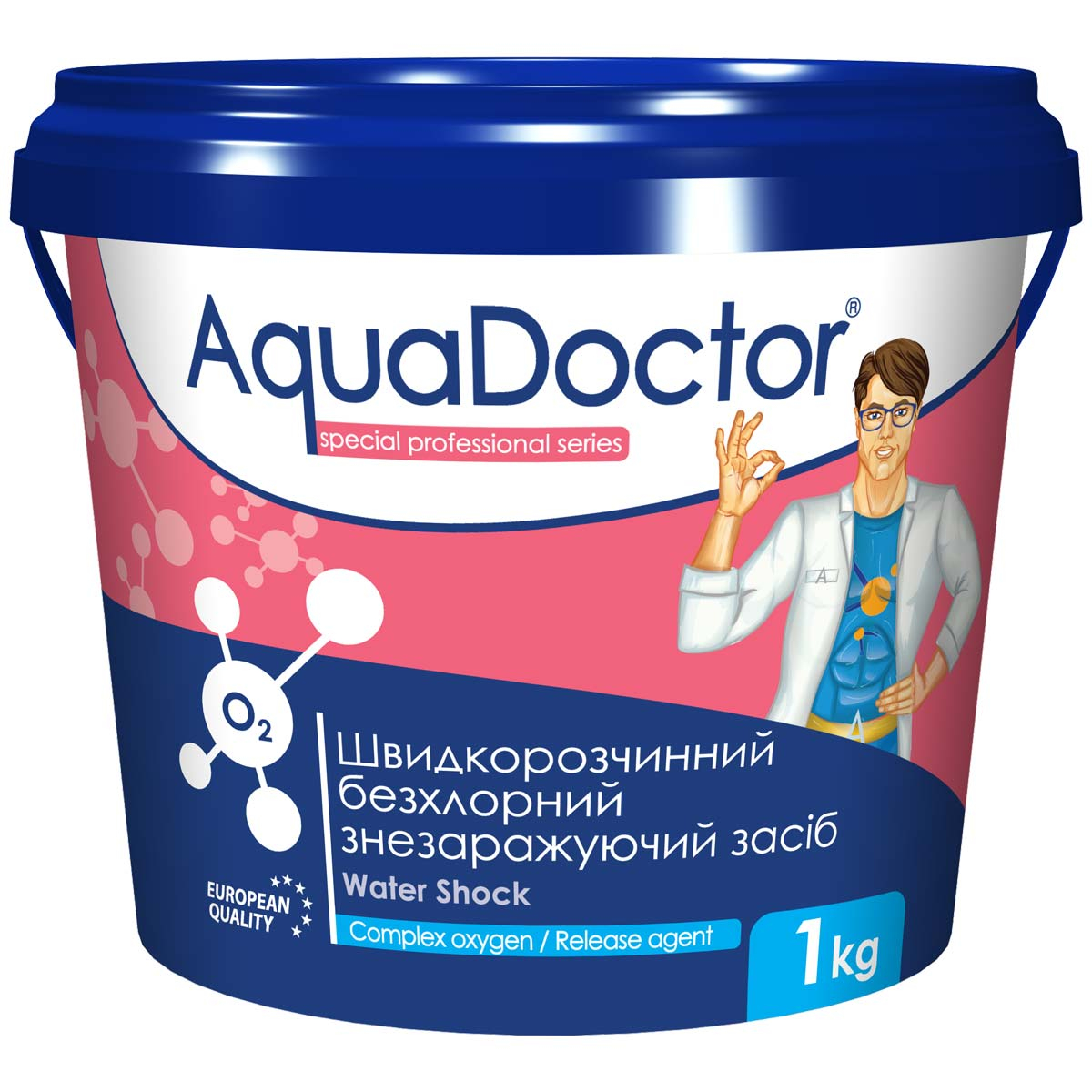 Дезинфектант на основе активного кислорода AquaDoctor Water Shock O2 1 кг