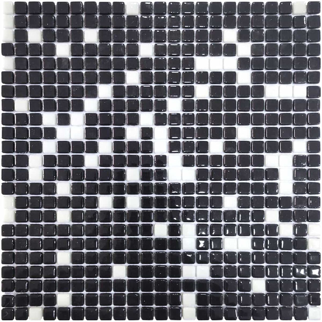 Мозаика стеклянная Aquaviva Black/White