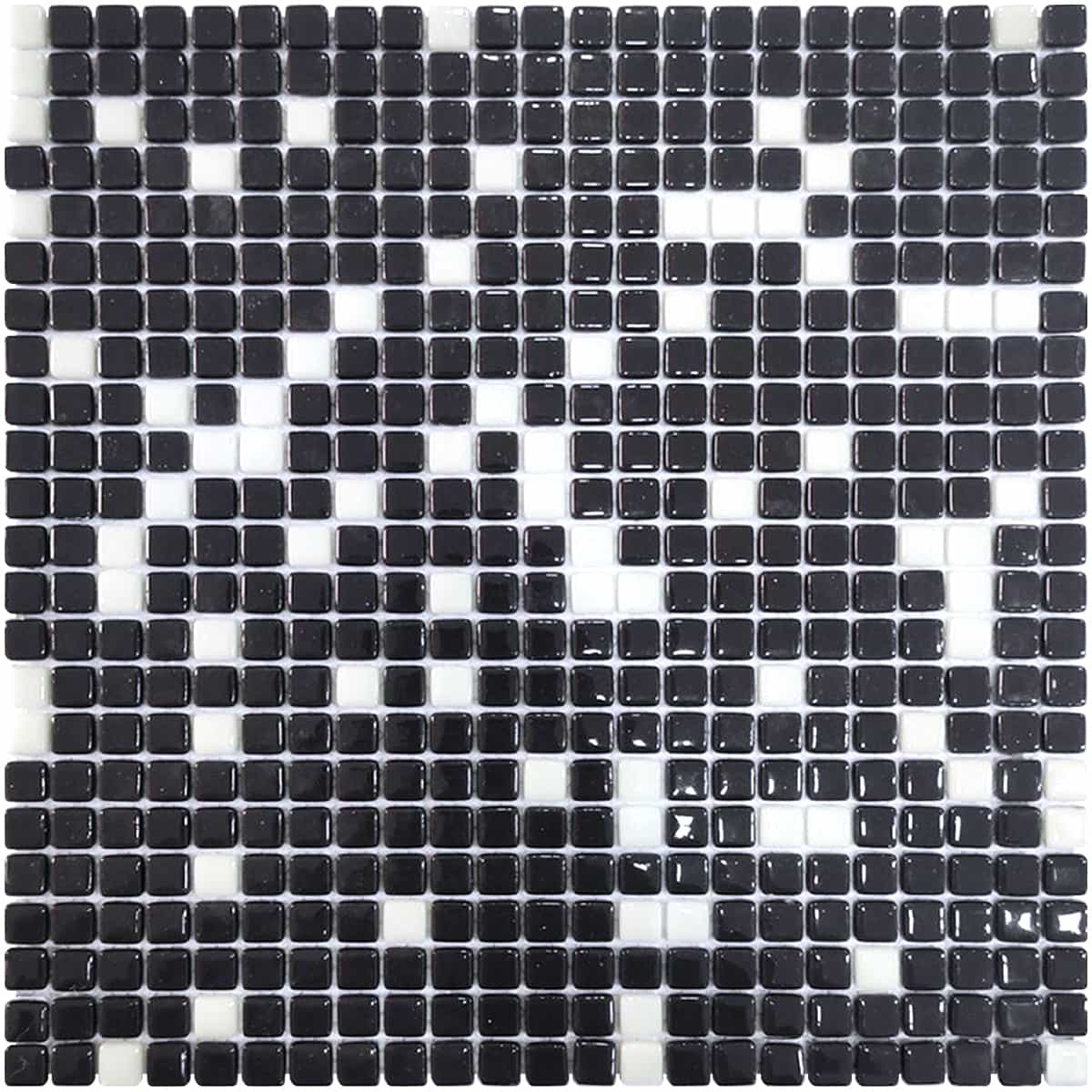 Мозаика стеклянная Aquaviva Black/White