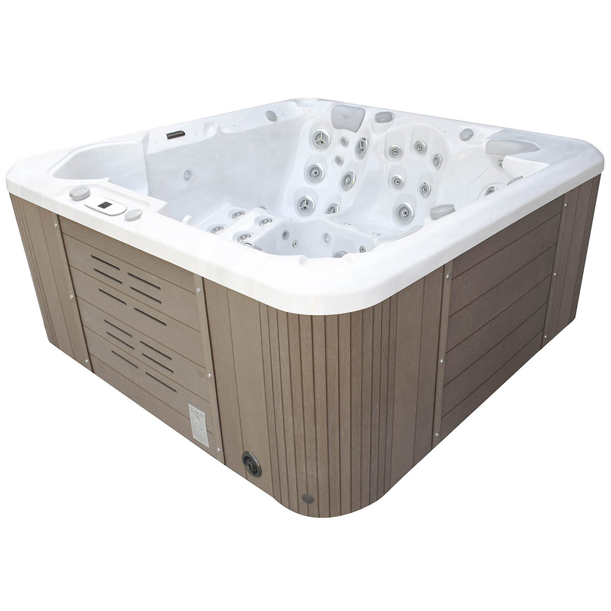 Гидромассажный бассейн IQUE Dreamline-II 2200-II-DD-BP (WiFi) (220х220х96 см) Brushed walnut