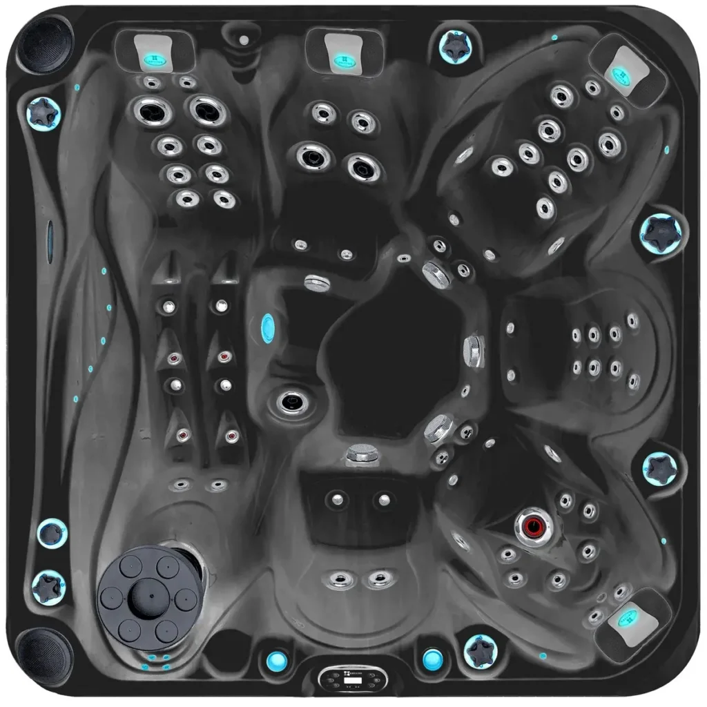 Гідромасажний басейн Passionspas Admire (230х230х91 см), Чорна перлина