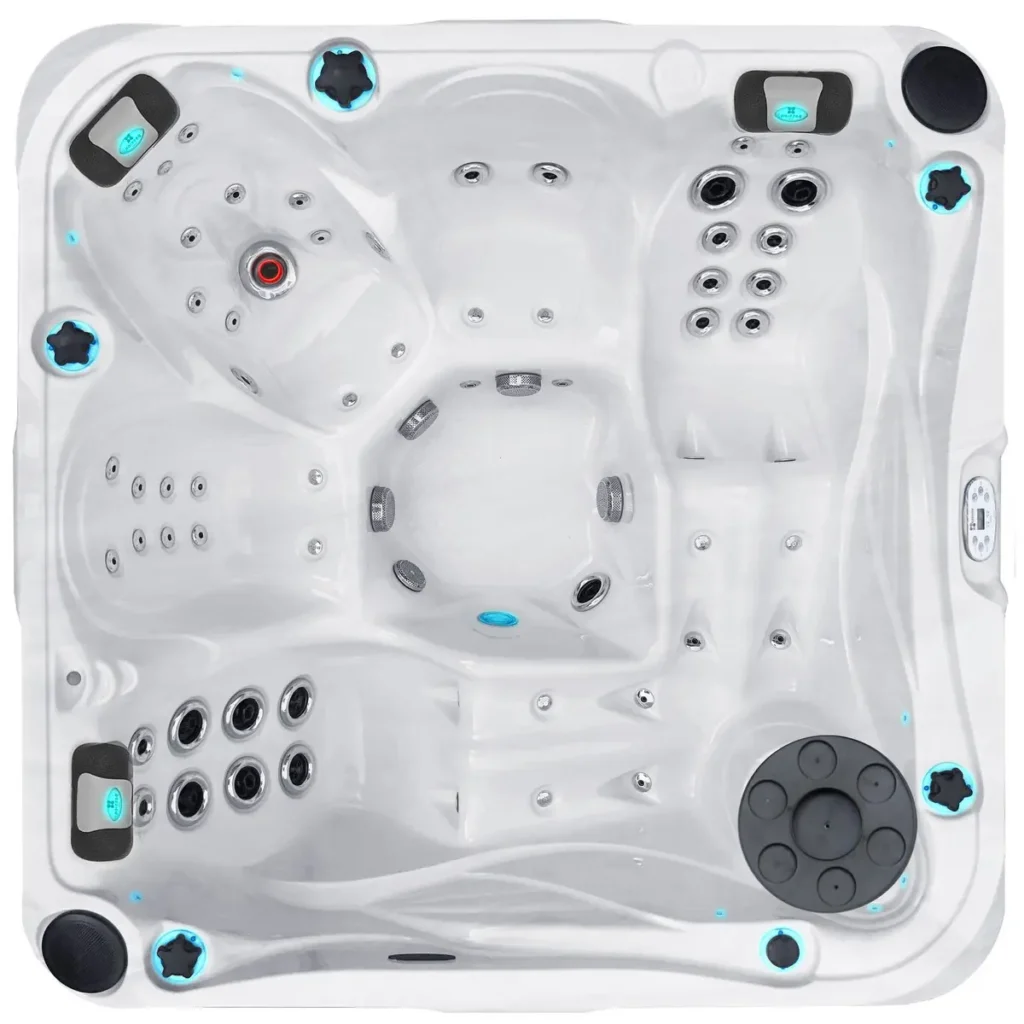 Гідромасажний басейн Passionspas Delight (213х213х91 см), Сріблясто-білий