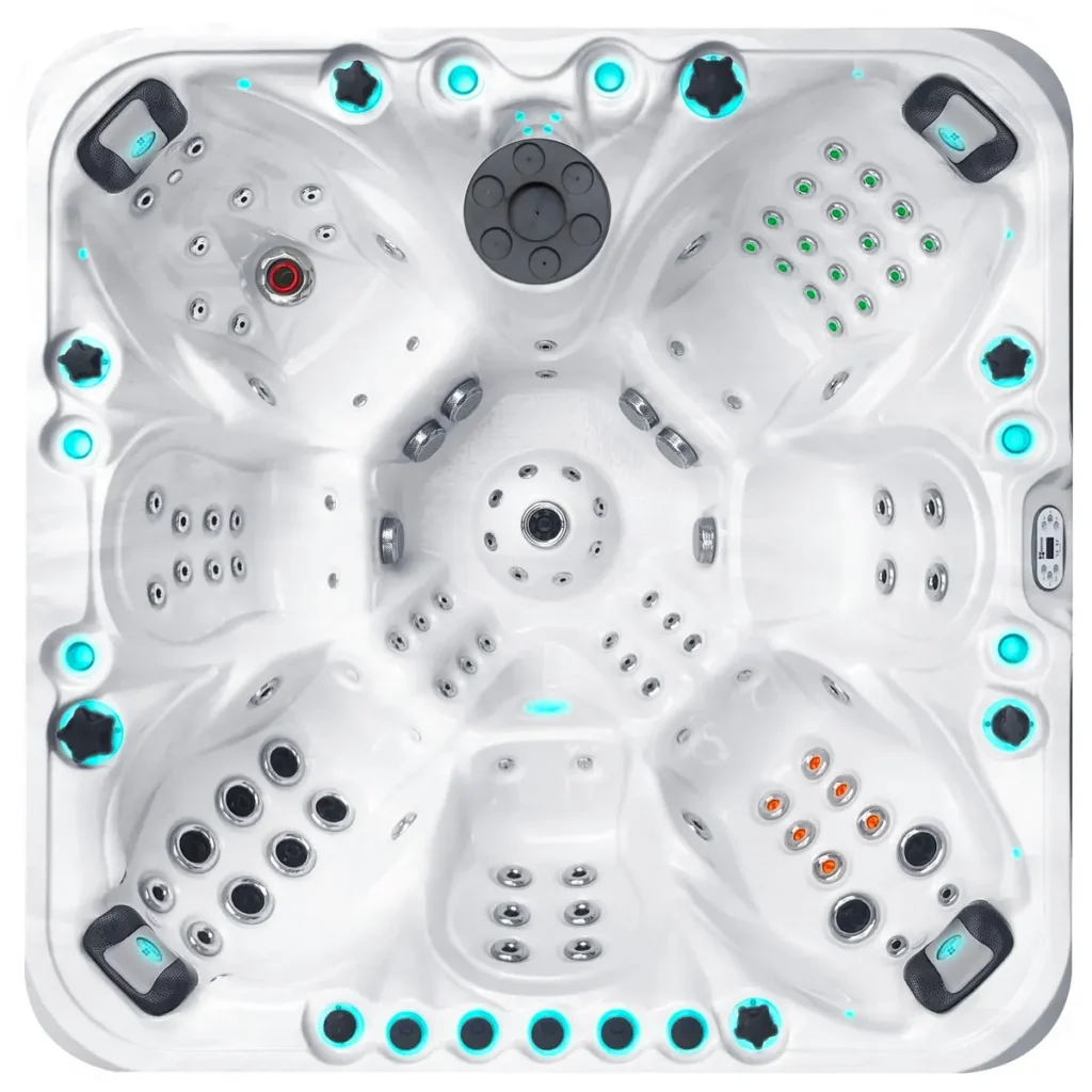 Гідромасажний басейн Passionspas Excite Mighty Wave (224x224x91 см), Сріблясто-білий