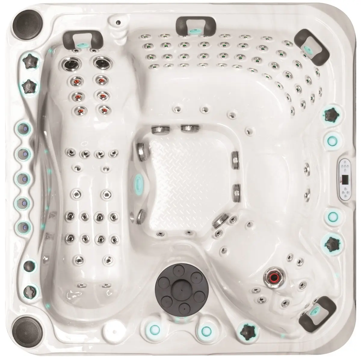 Гидромассажный бассейн Passionspas Felicity Mighty Wave (230x230x91 см), Серебристо-белый