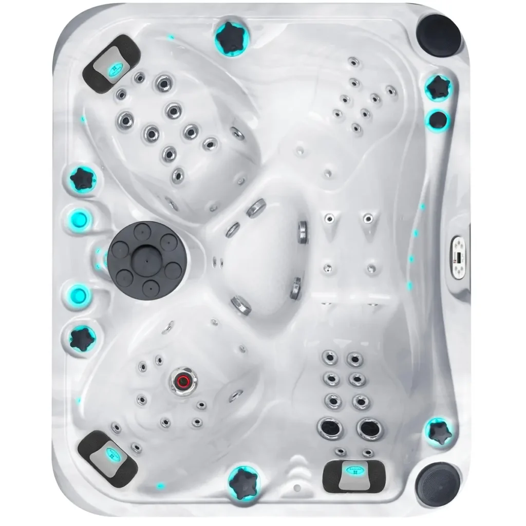Гидромассажный бассейн Passionspas Happy (213х175х83 см), Серебристо-белый