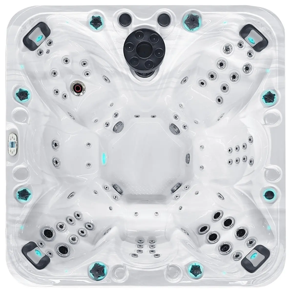 Гидромассажный бассейн Passionspas Joy (225х225х91 см), Серебристо-белый