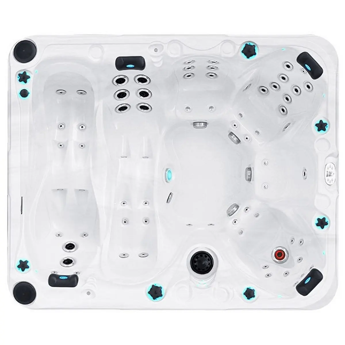Гидромассажный бассейн Passionspas Desire (278х228х91 см), Серебристо-белый