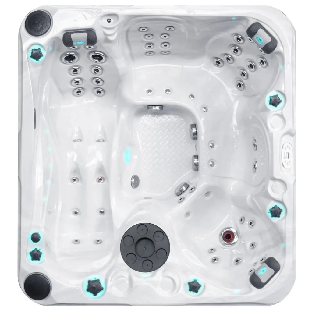 Гідромасажний басейн Passionspas Pleasure (215х200х91 см), Сріблясто-білий