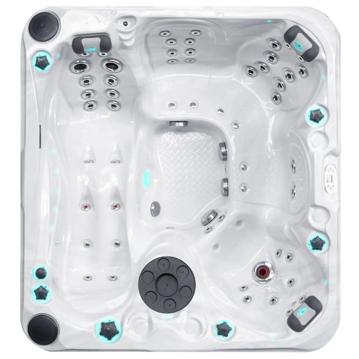 Гидромассажный бассейн Passionspas Pleasure (215х200х91 см), Серебристо-белый