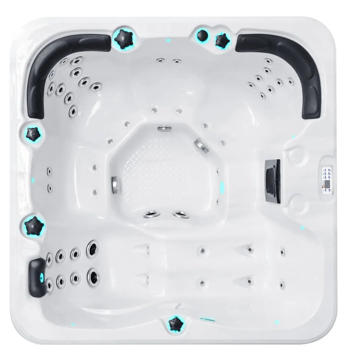 Гидромассажный бассейн Passionspas Refresh (204х204х85 см), Серебристо-белый