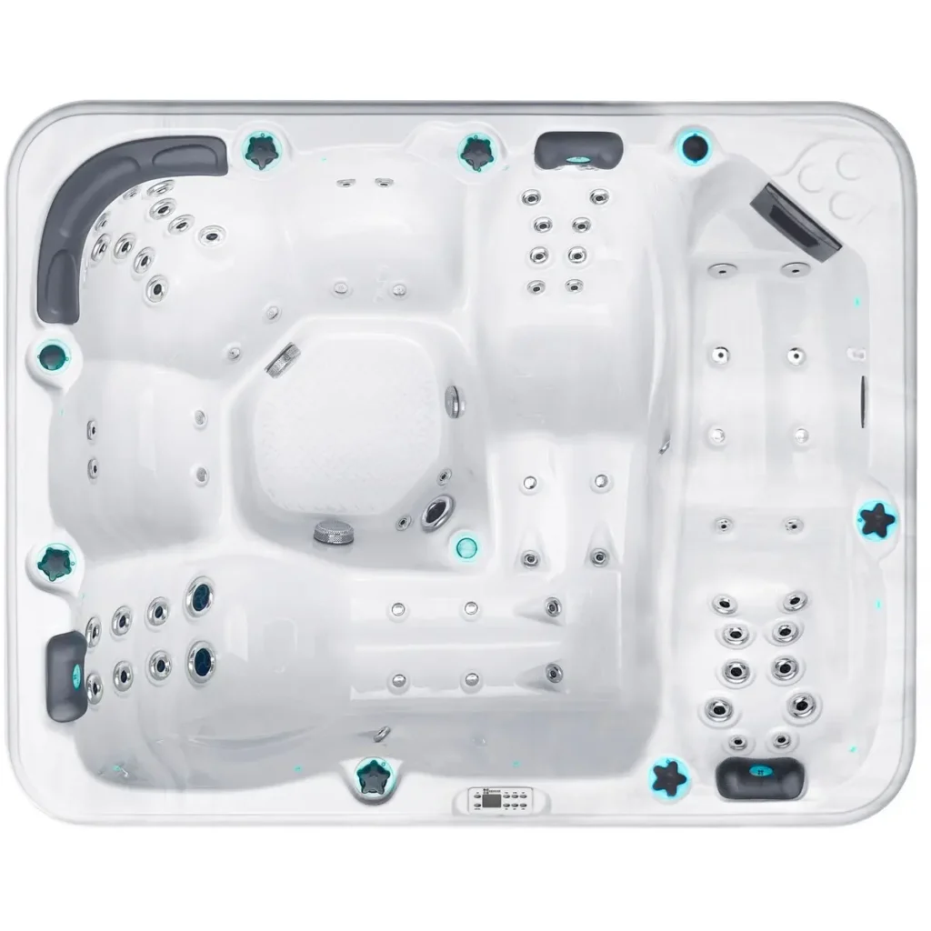 Гидромассажный бассейн Passionspas Repose (254х204х85 мм), Серебристо-белый