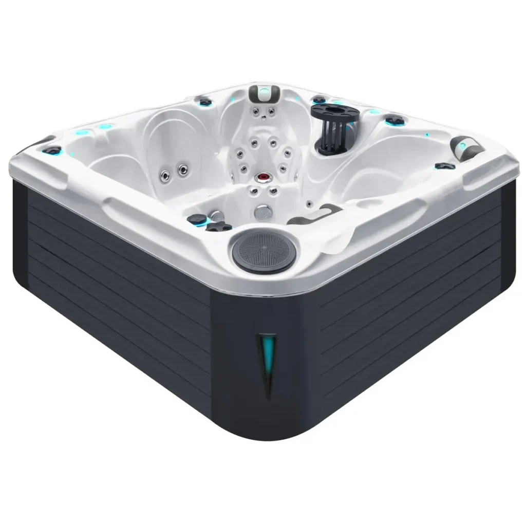 Гидромассажный бассейн Passionspas Solace (213х213х91 см), Серебристо-белый