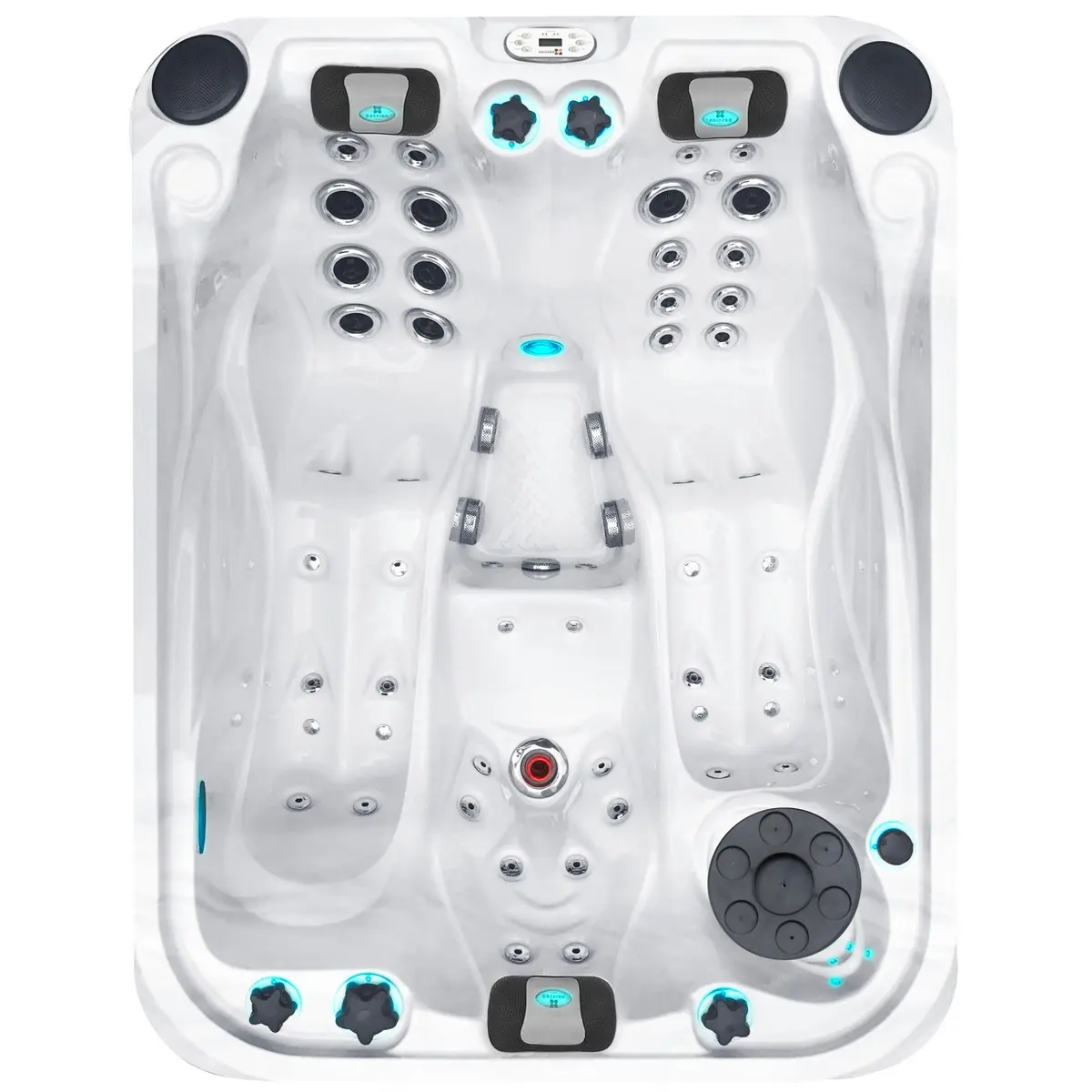 Гідромасажний басейн Passionspas Soulmate (213х165х84 см), Сріблясто-білий