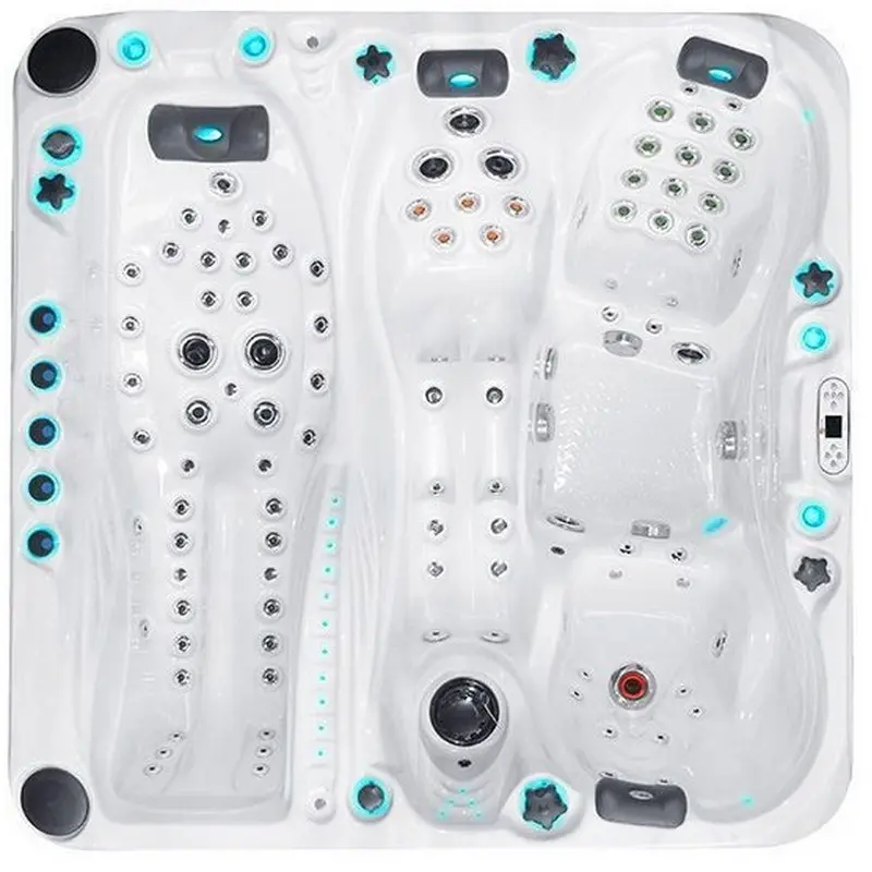 Гидромассажный бассейн Passionspas Euphoria Mighty Wave (230x230x91 см), Серебристо-белый