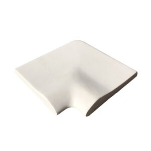 Угловой копинговый камень Aquazone 250×300×50-25 мм, белый